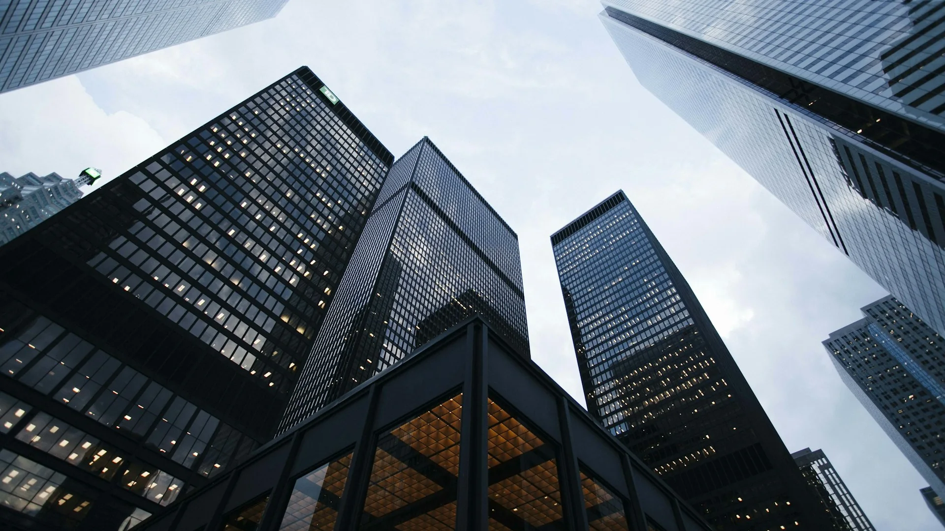 Commercial real estate and corporate office center with modern architecture in the Midwest